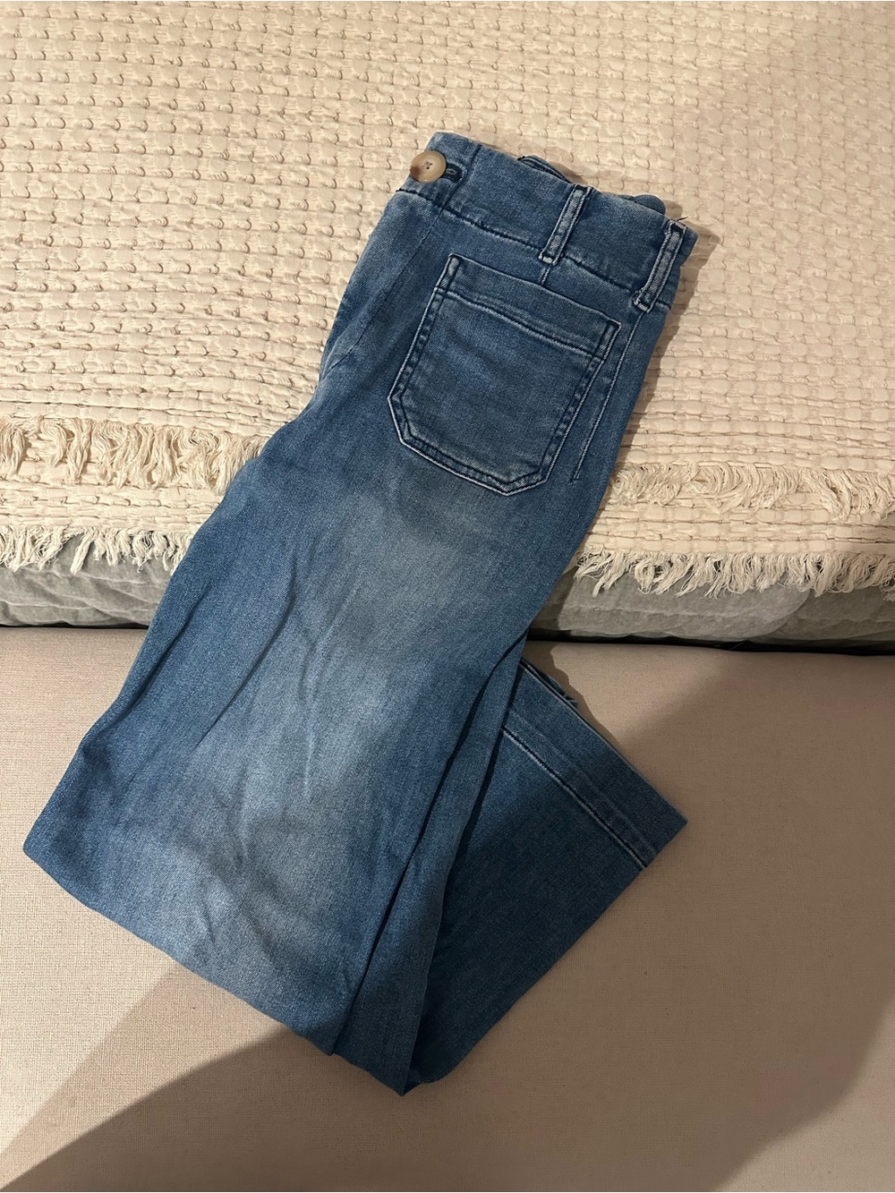 Anthropologie Colette Crop High-Rise Wide-Leg Jeans by Maeve - Picture 4 of 7